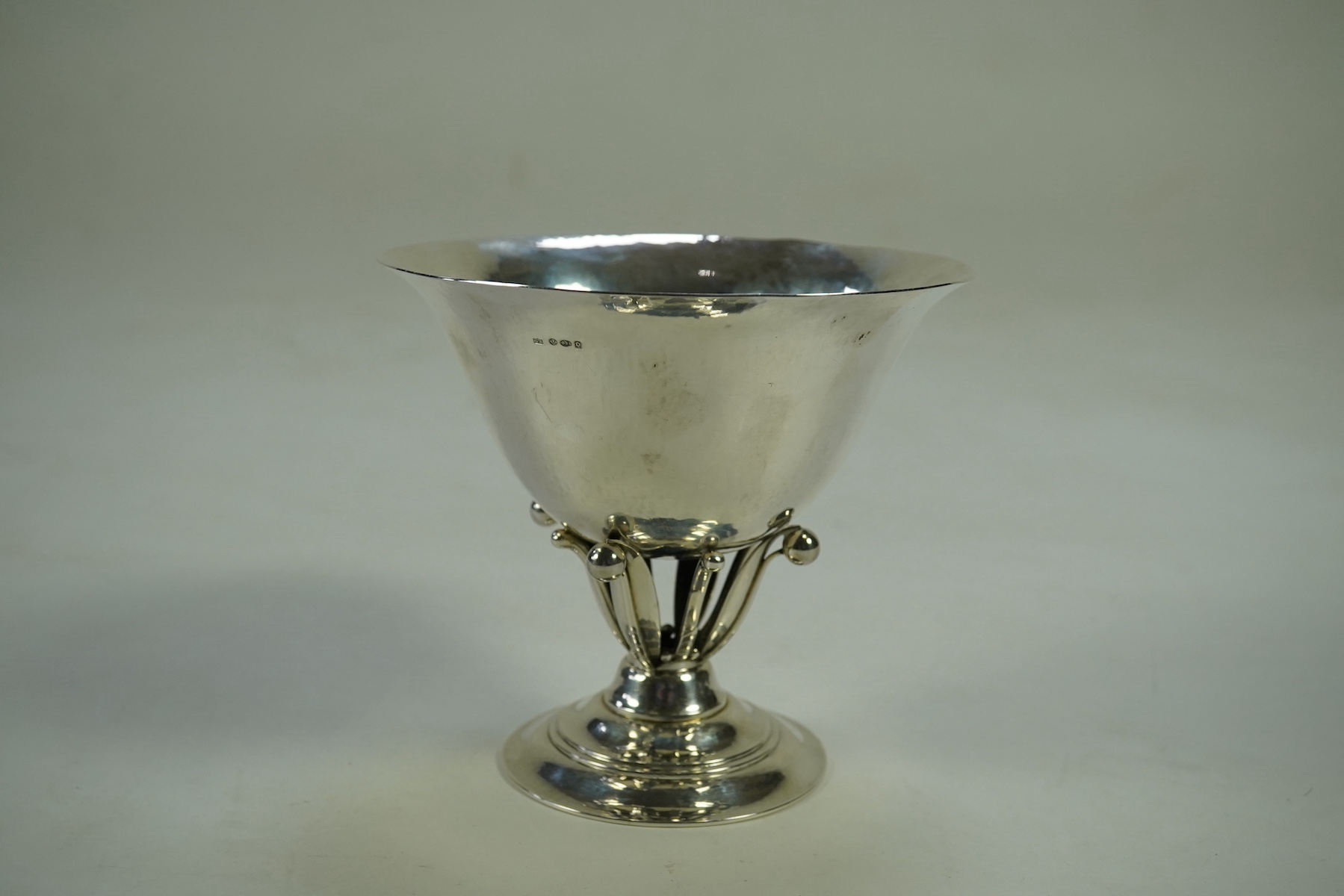 A George V Johan Rohde for Georg Jensen planished silver bowl